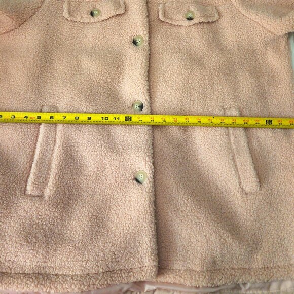 Koolaburra by UGG Shacket 1X Blush Faux Sherpa with Button Off Hood Poly. Lining - Picture 12 of 16